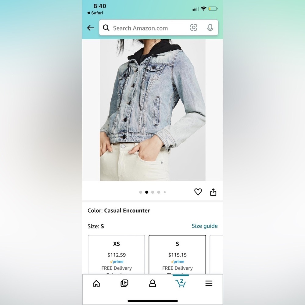 Blank denim distressed jacket